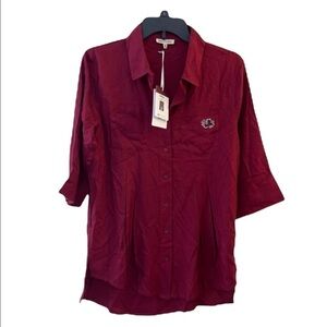 UG apparel front pleat button sports shirt NWT womens size Small